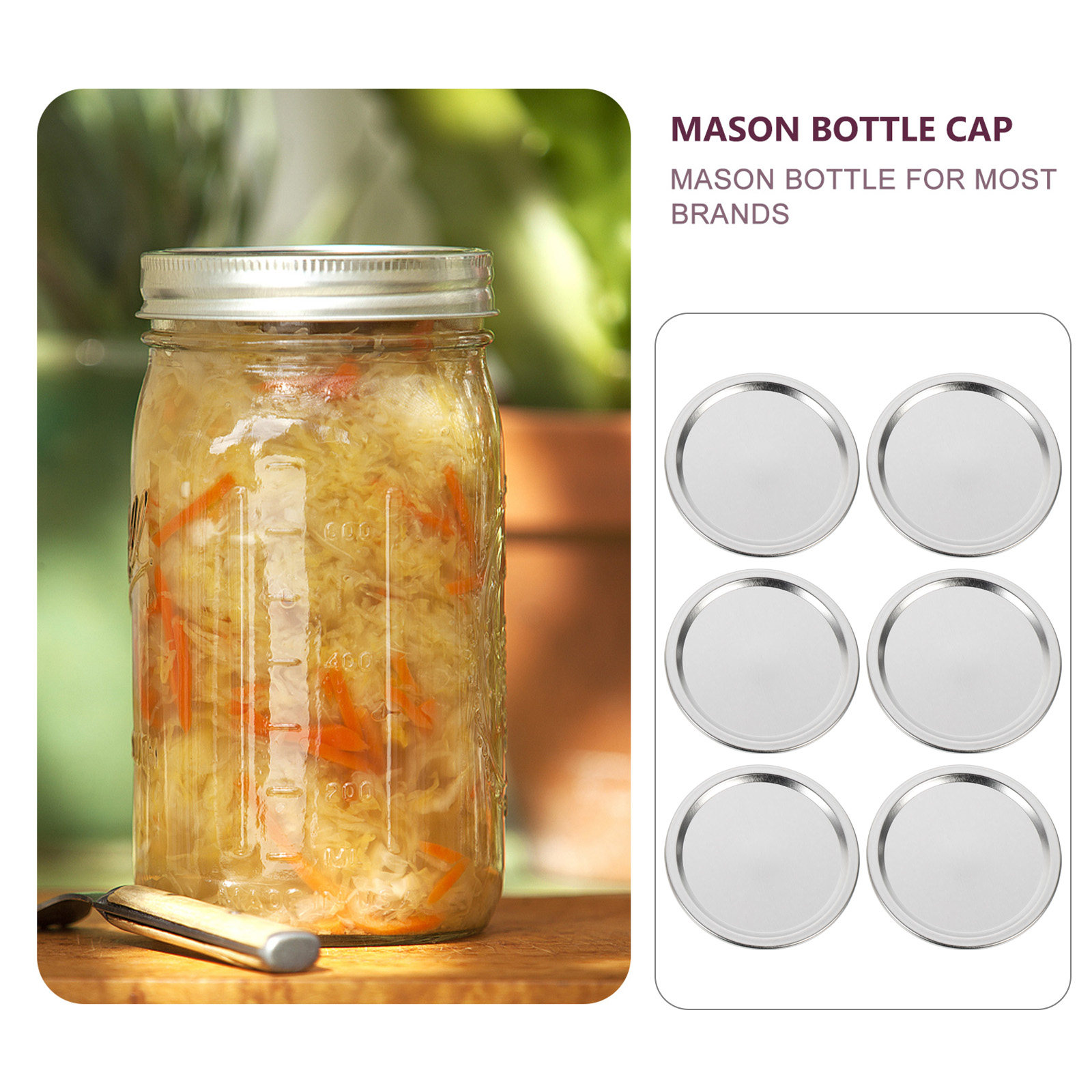 Food Storage Jars & Containers - 20Pcs Metal Jar Lids Airtight Seal