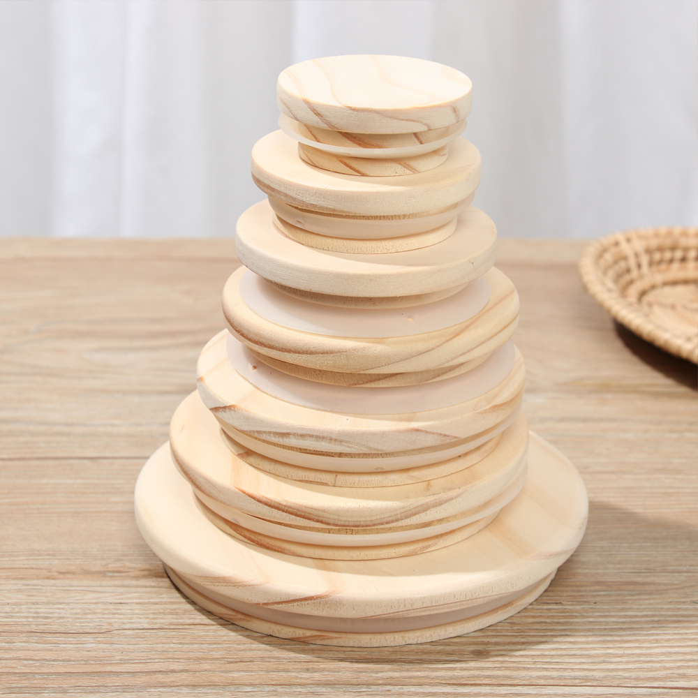 Mason Jar Wide Mouth - Multi Size Wooden Kitchen Organization Bottle