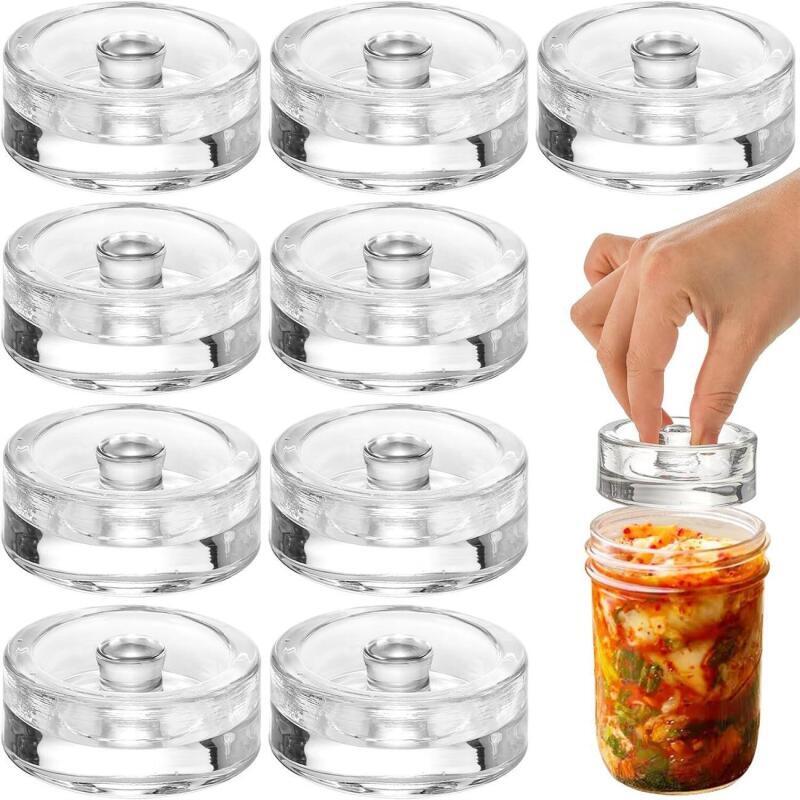 Food Storage Glass Containers - Wide Mouth Fermentation Weight Lid Household