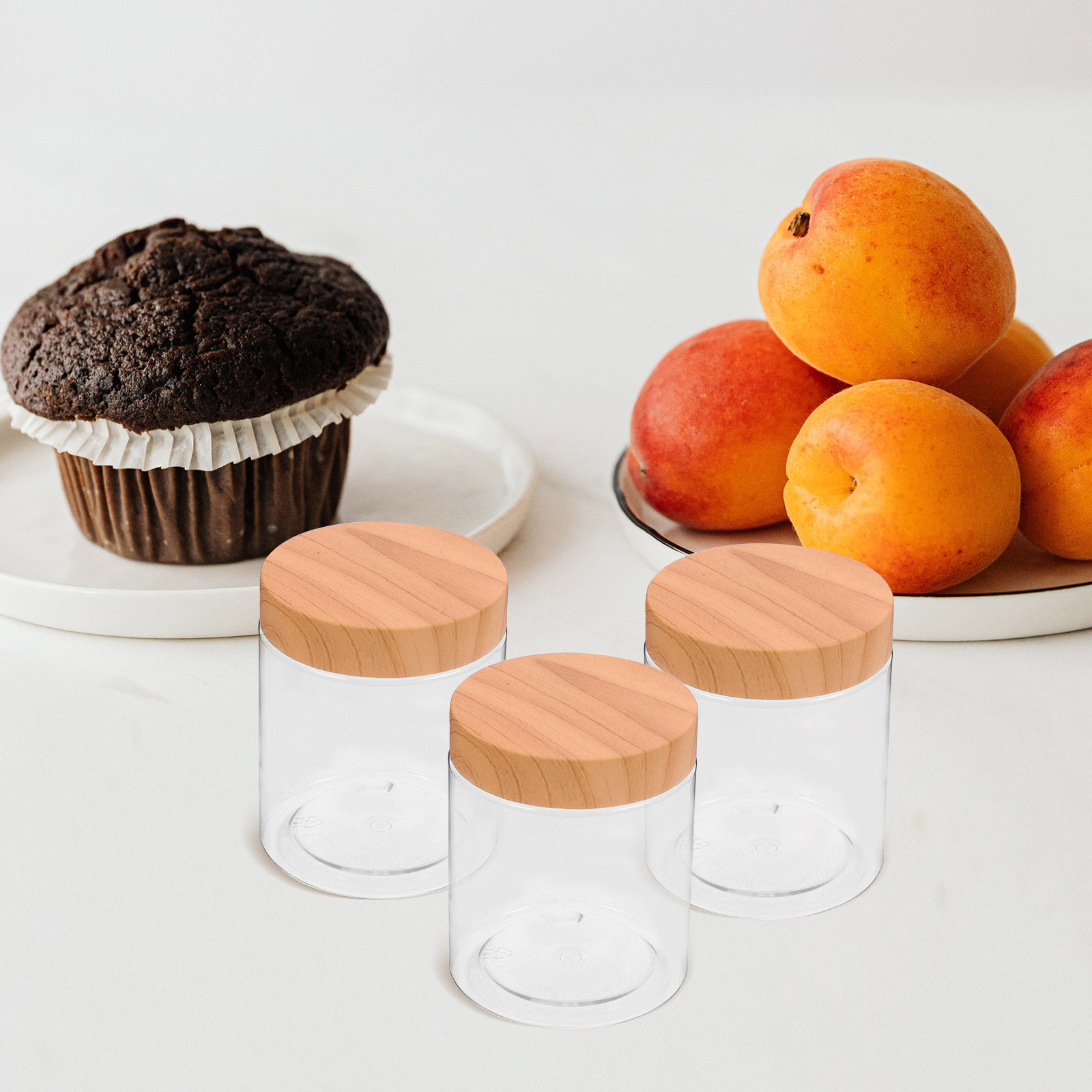 Food Storage Jars & Containers - 6Pcs Kitchen Storage Containers Airtight Clear