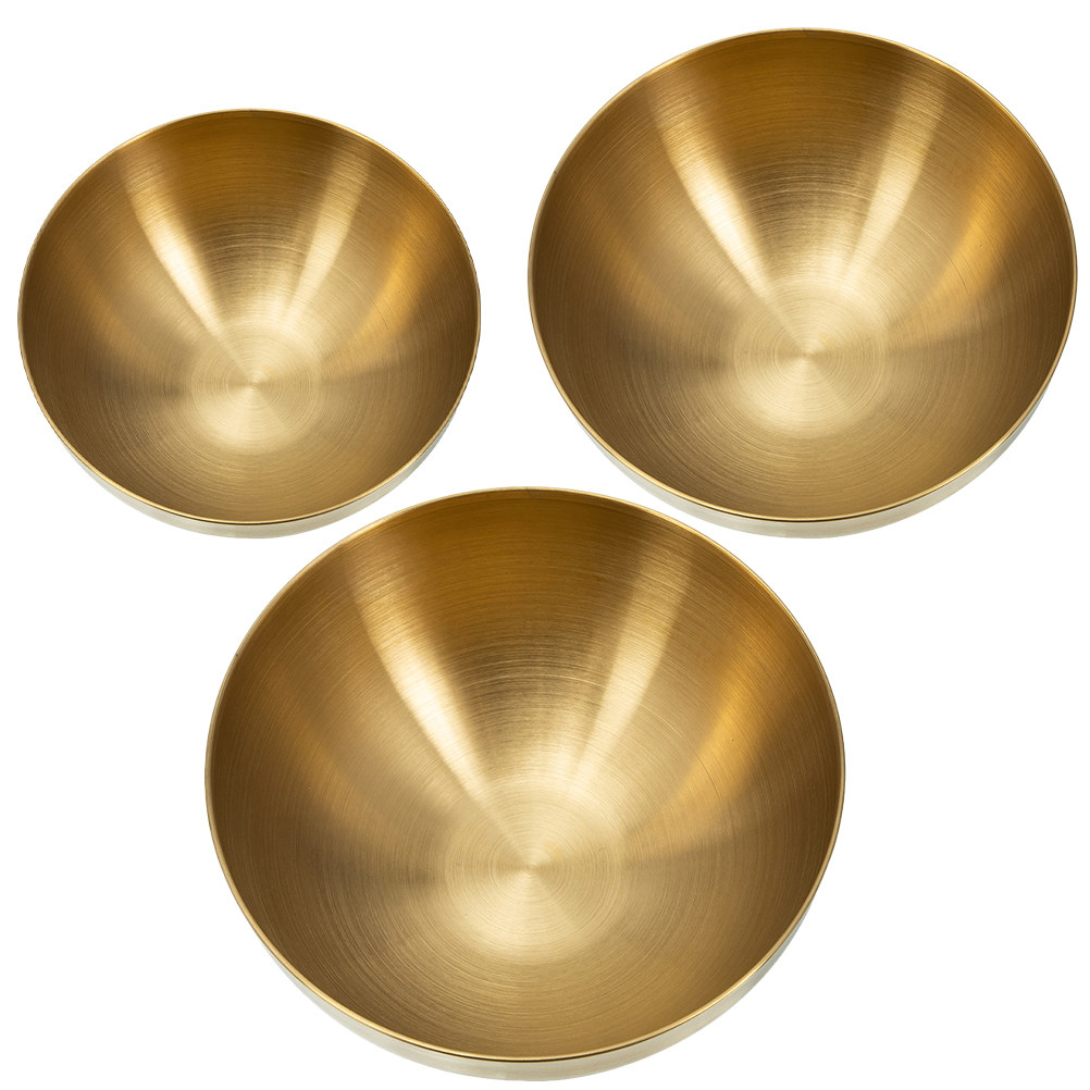 Food Storage Stainless Steel - 3Pcs Stainless Steel Salad Bowl Set