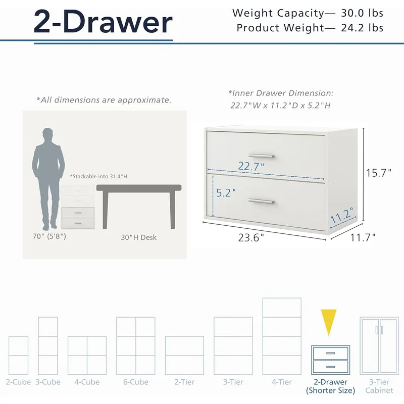 Homes: Inside + Out 2-Drawer W - Food Storage Without Pantry ulasan dan harga