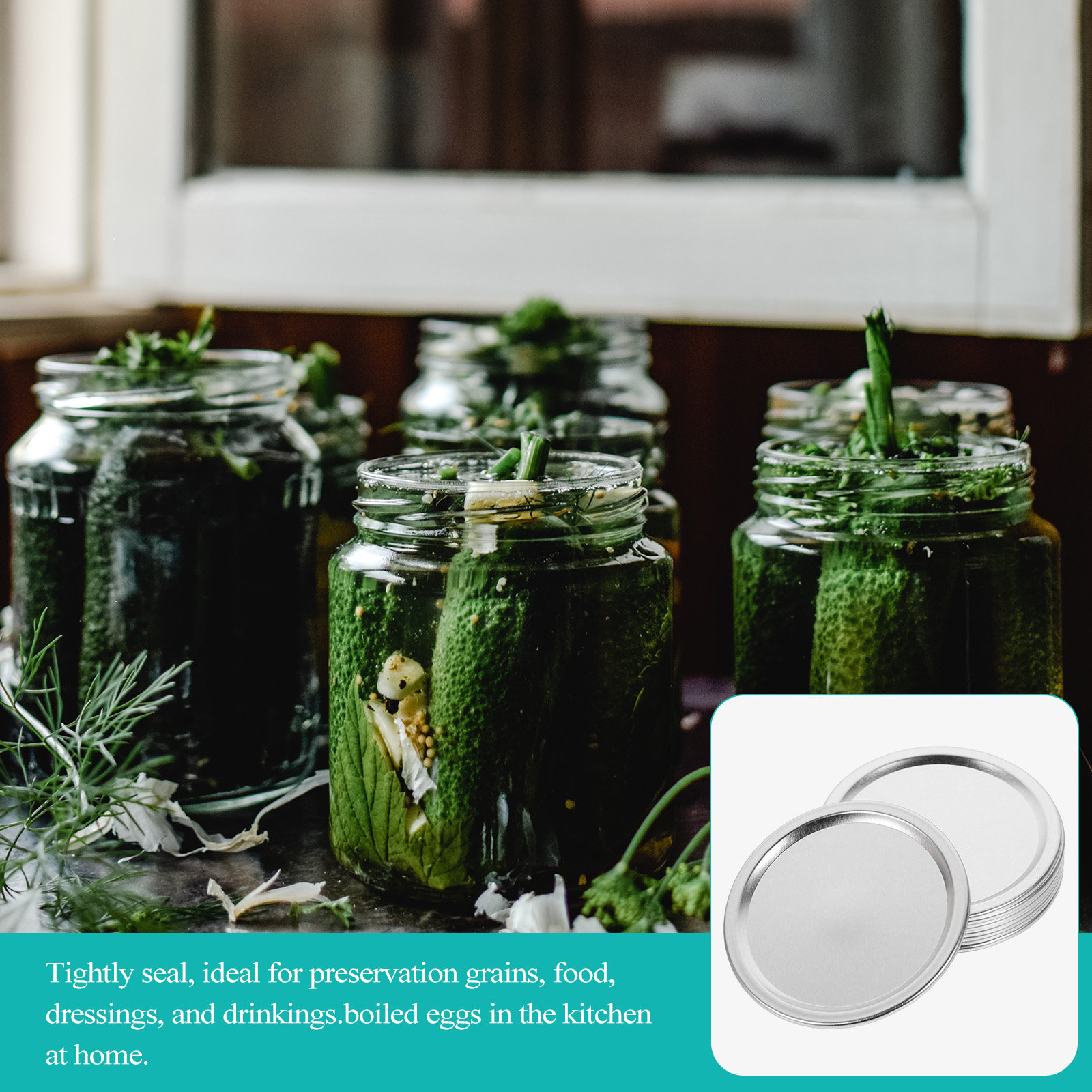 20Pcs Metal Jar Lids Airtight  - Food Storage Jars & Containers ulasan dan harga