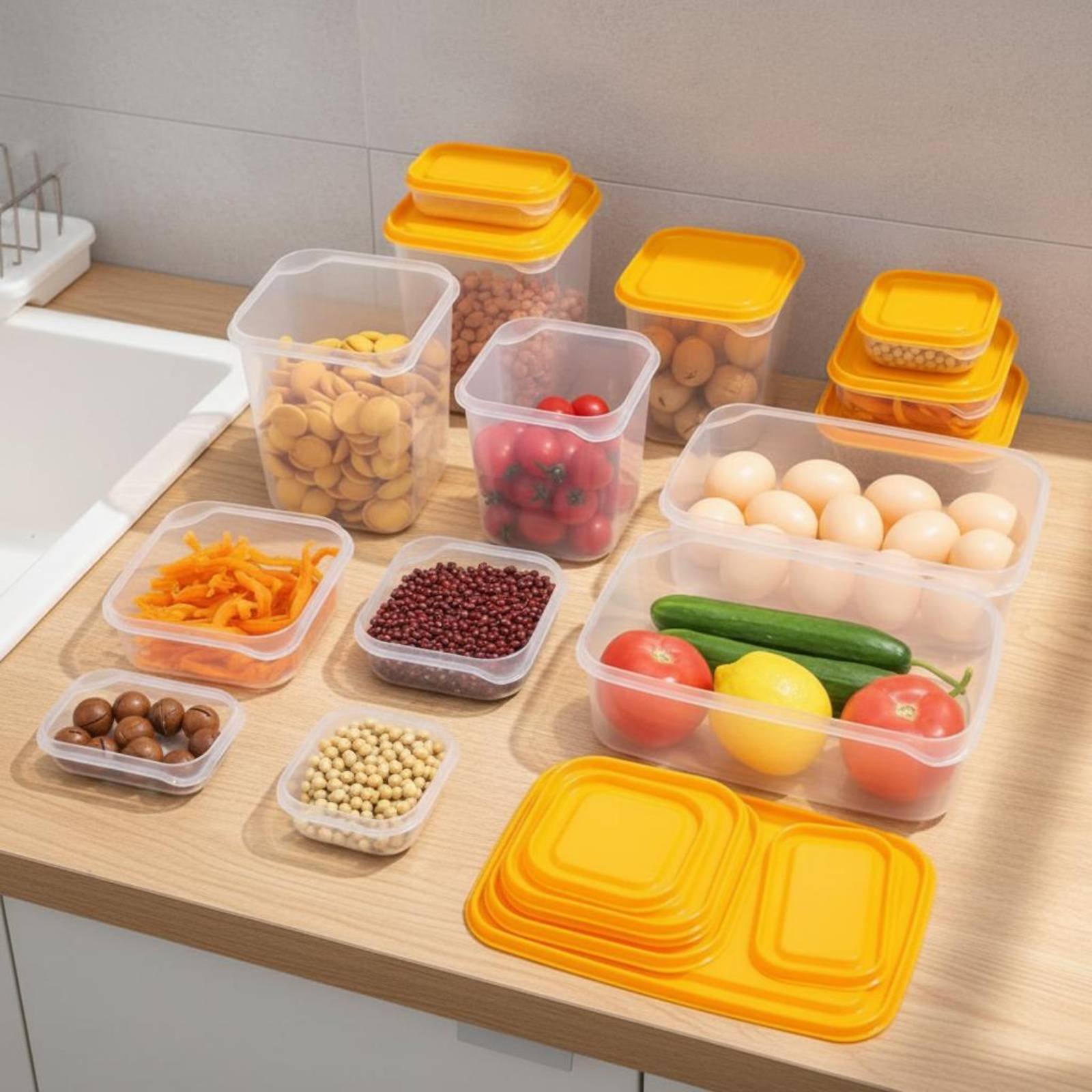 17 Pieces Fridge Storage Box S - Food Storage Containers Plastic Box ulasan dan harga