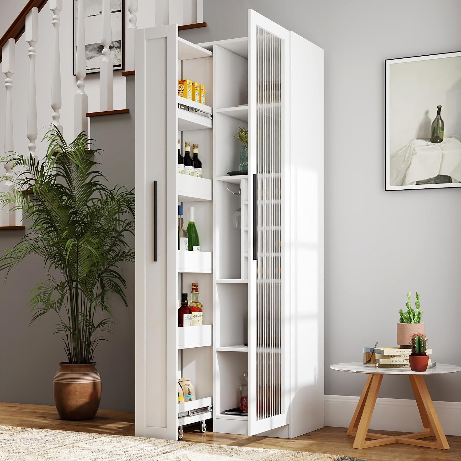 71 Inch White Kitchen Pantry C - Food Storage Without Pantry ulasan dan harga