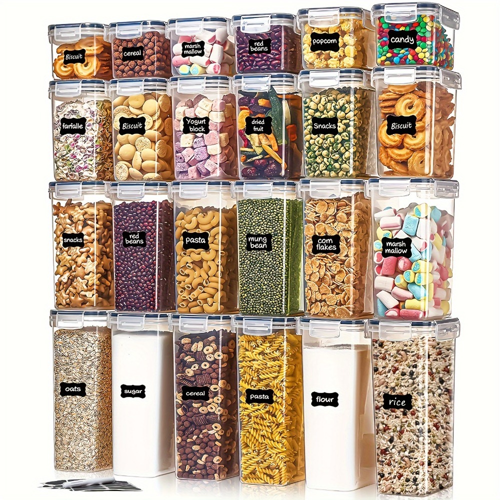 24Pcs Food Storage Containers  - Food Storage Warehouse ulasan dan harga