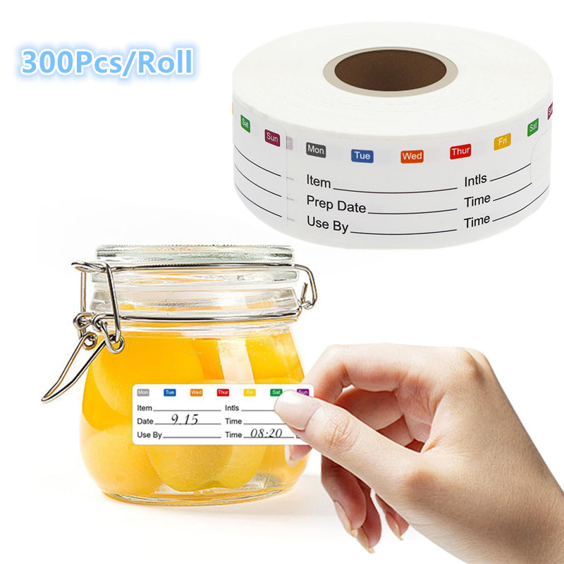 300Pcs/Roll Kitchen Date Food  - Food Storage Expiration Dates ulasan dan harga