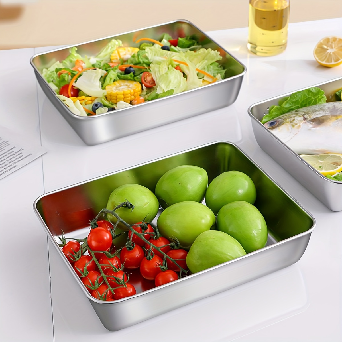 2-Piece Stainless Steel Food S - Food Storage Without Pantry ulasan dan harga