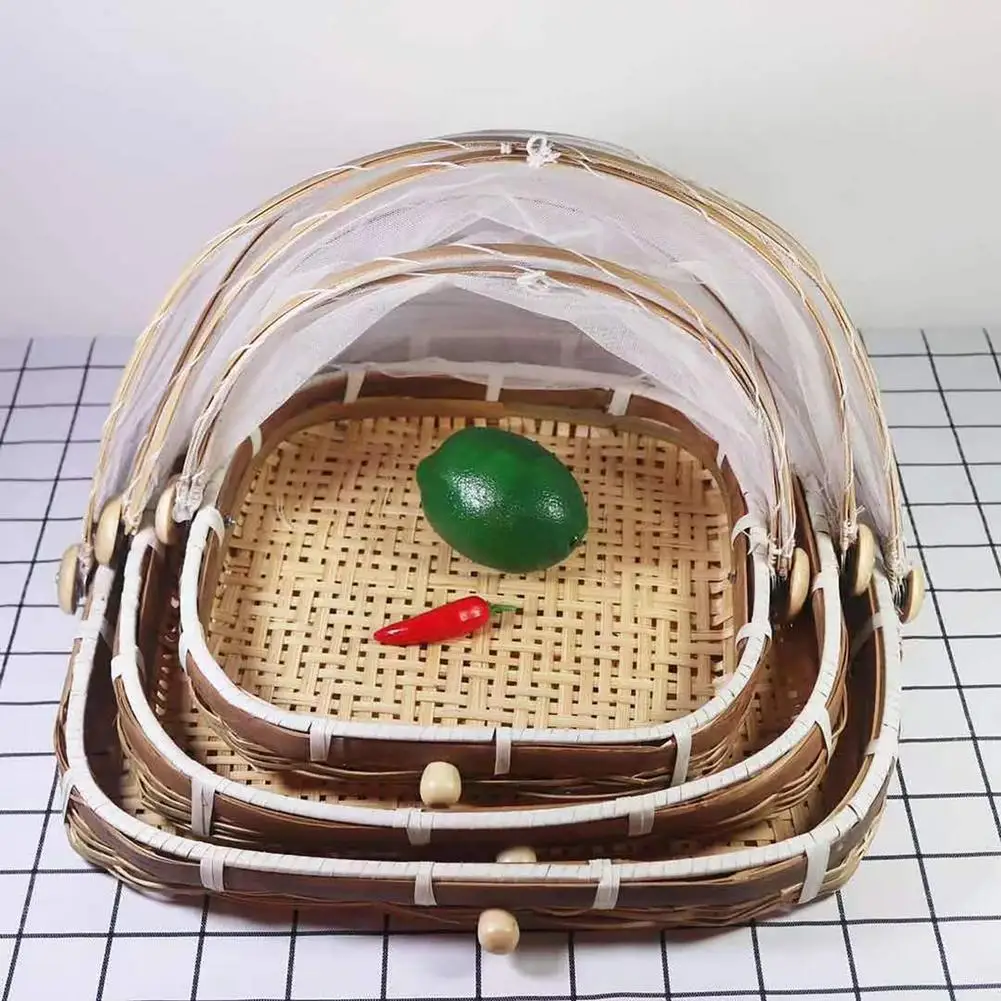 Hand-Woven Bamboo Food Serving - Food Storage Net ulasan dan harga