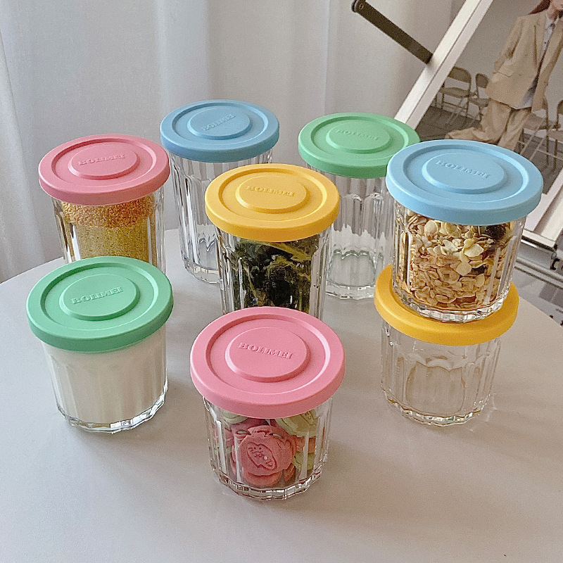 Color Cover Glass Sealed Tank  - Food Storage Glass Containers ulasan dan harga