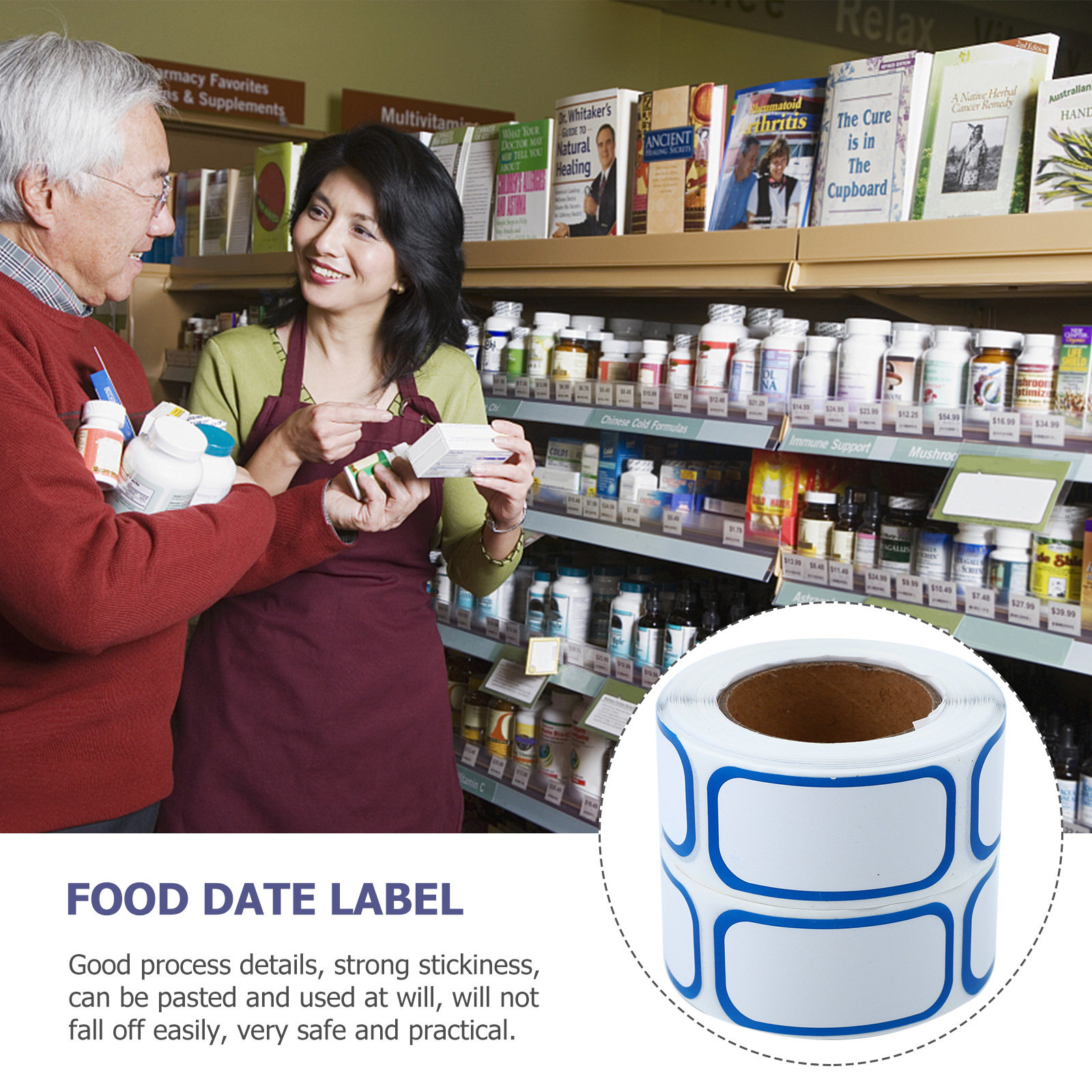 6 Rolls Date Label Stickers Fo - Food Storage Expiration Dates ulasan dan harga