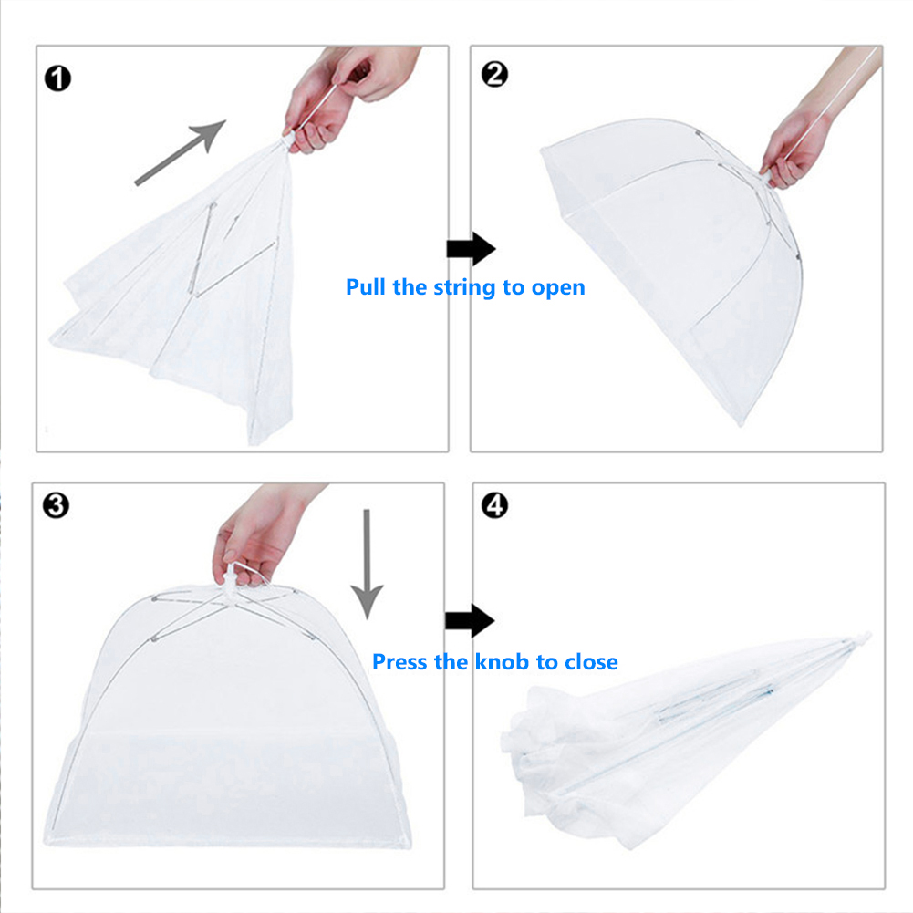 1-6pcs Foldable Food Mesh Cove - Food Storage Net ulasan dan harga