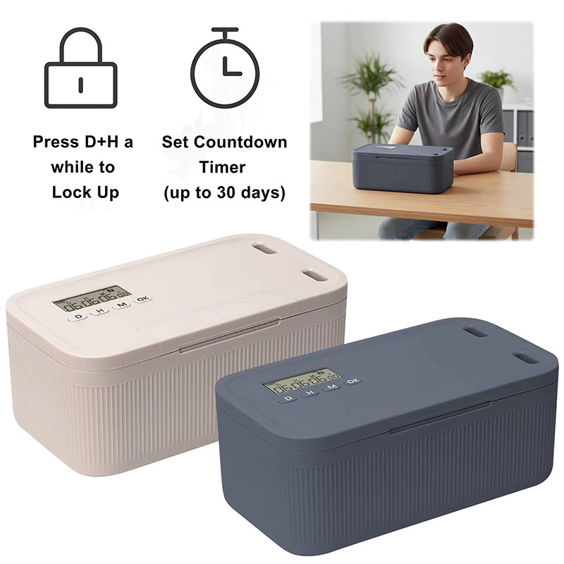 Lock Box with Timer Phone Lock - Food Storage Food Safety ulasan dan harga