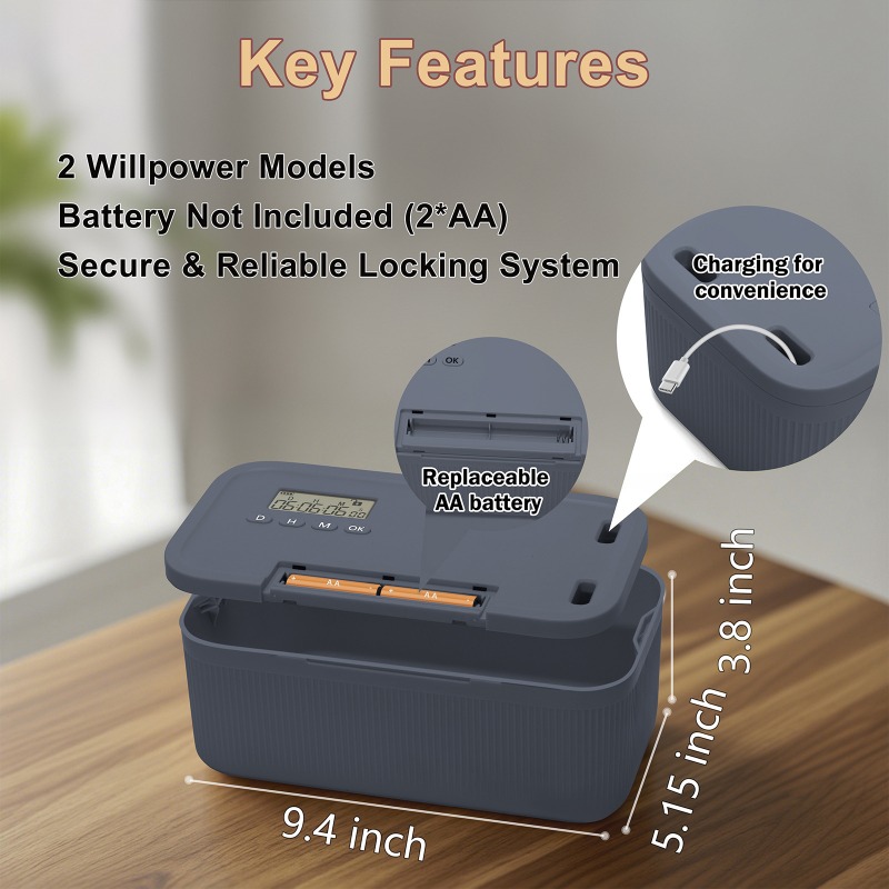 Lock Box with Timer Phone Lock - Food Storage Food Safety ulasan dan harga