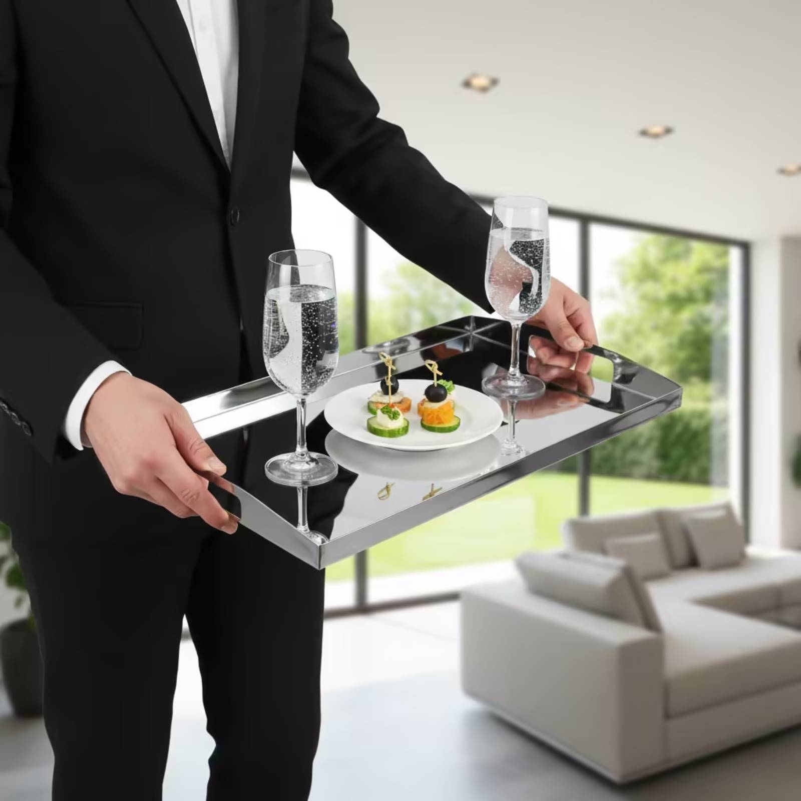Stainless Steel Tray Silver Tr - Food Storage Stainless Steel ulasan dan harga