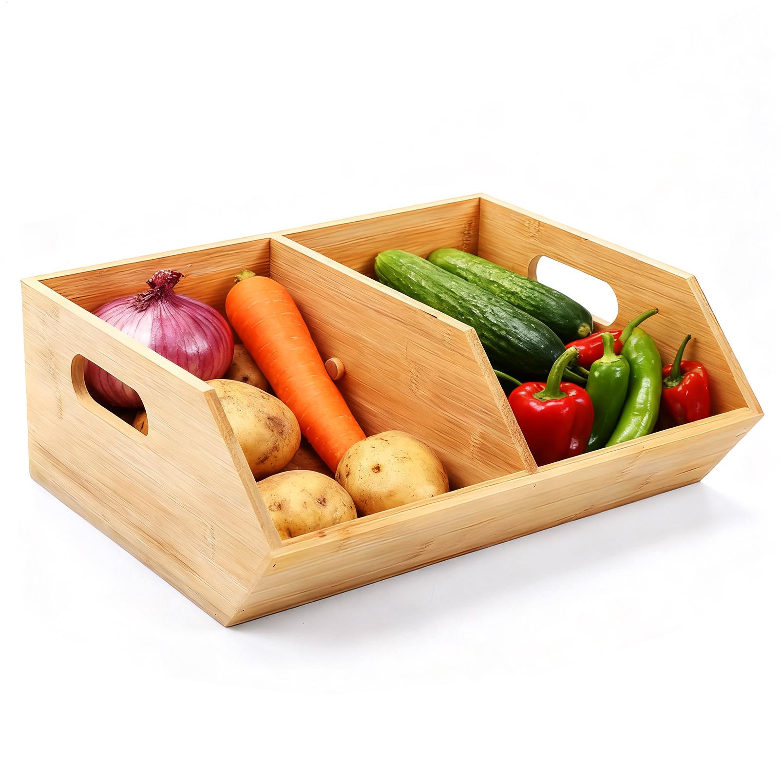 Pantry Storage Bins Wooden Con - Stackable Pantry Bin ulasan dan harga