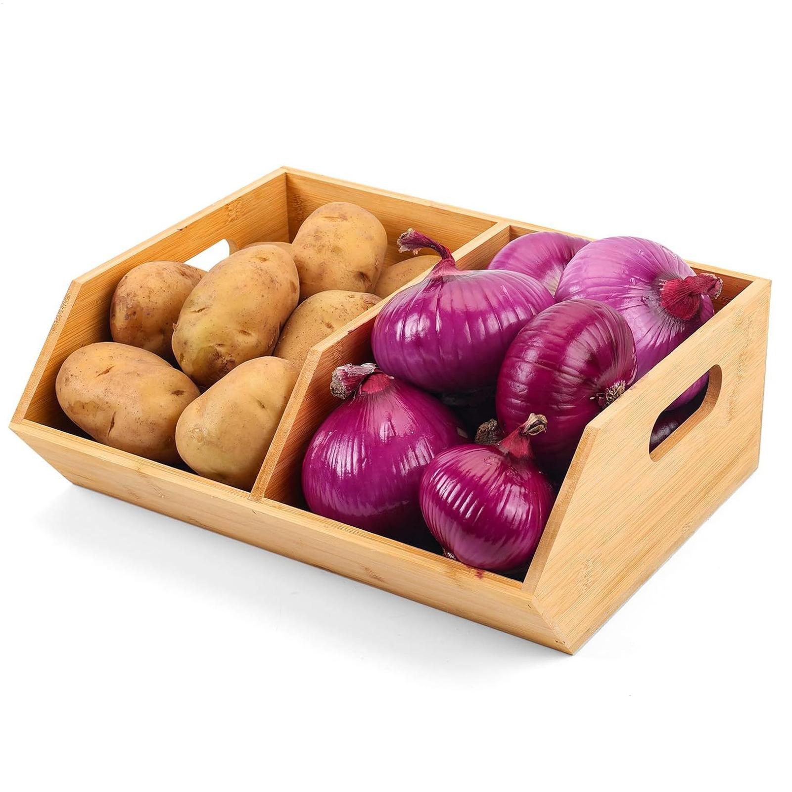 Pantry Storage Bins Wooden Con - Stackable Pantry Bin ulasan dan harga
