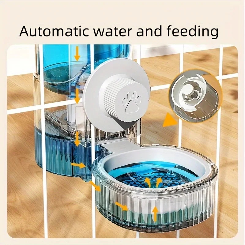2-in-1 Hanging Automatic Pet F - Food Storage Dispenser ulasan dan harga