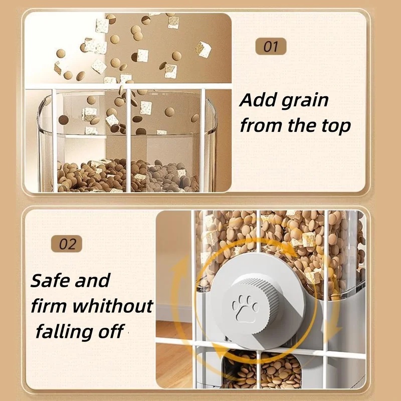 2-in-1 Hanging Automatic Pet F - Food Storage Dispenser ulasan dan harga