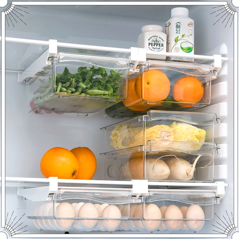 Clear Fruit Organizer Rack Hol - Food Storage Containers Plastic Box ulasan dan harga