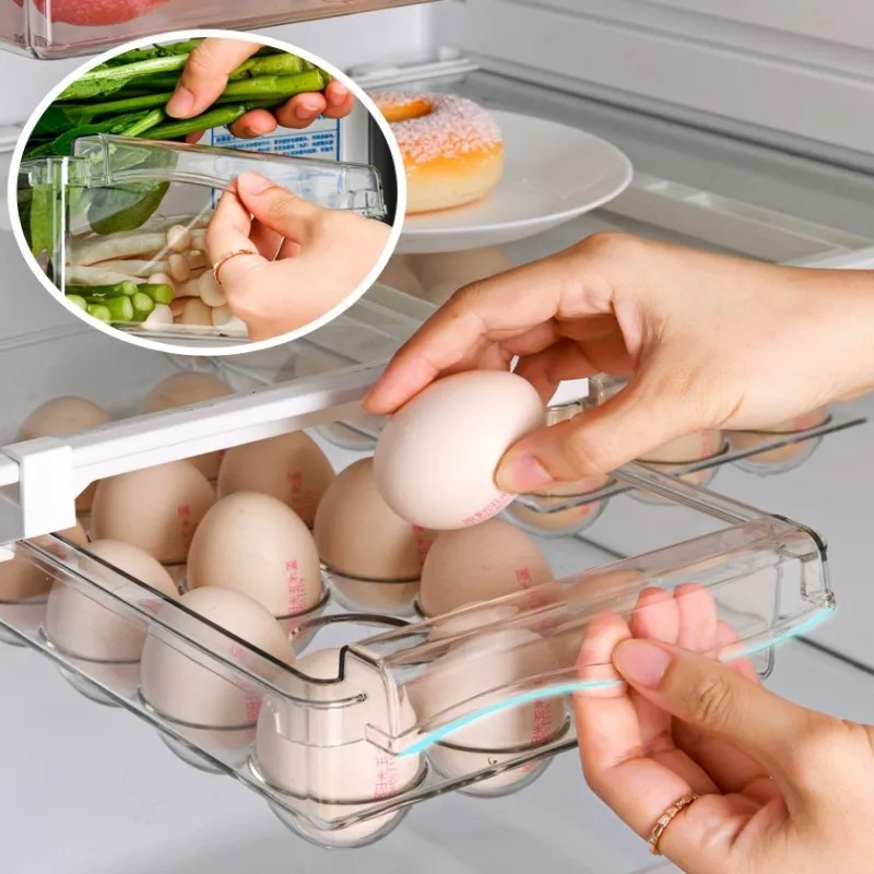 Clear Fruit Organizer Rack Hol - Food Storage Containers Plastic Box ulasan dan harga