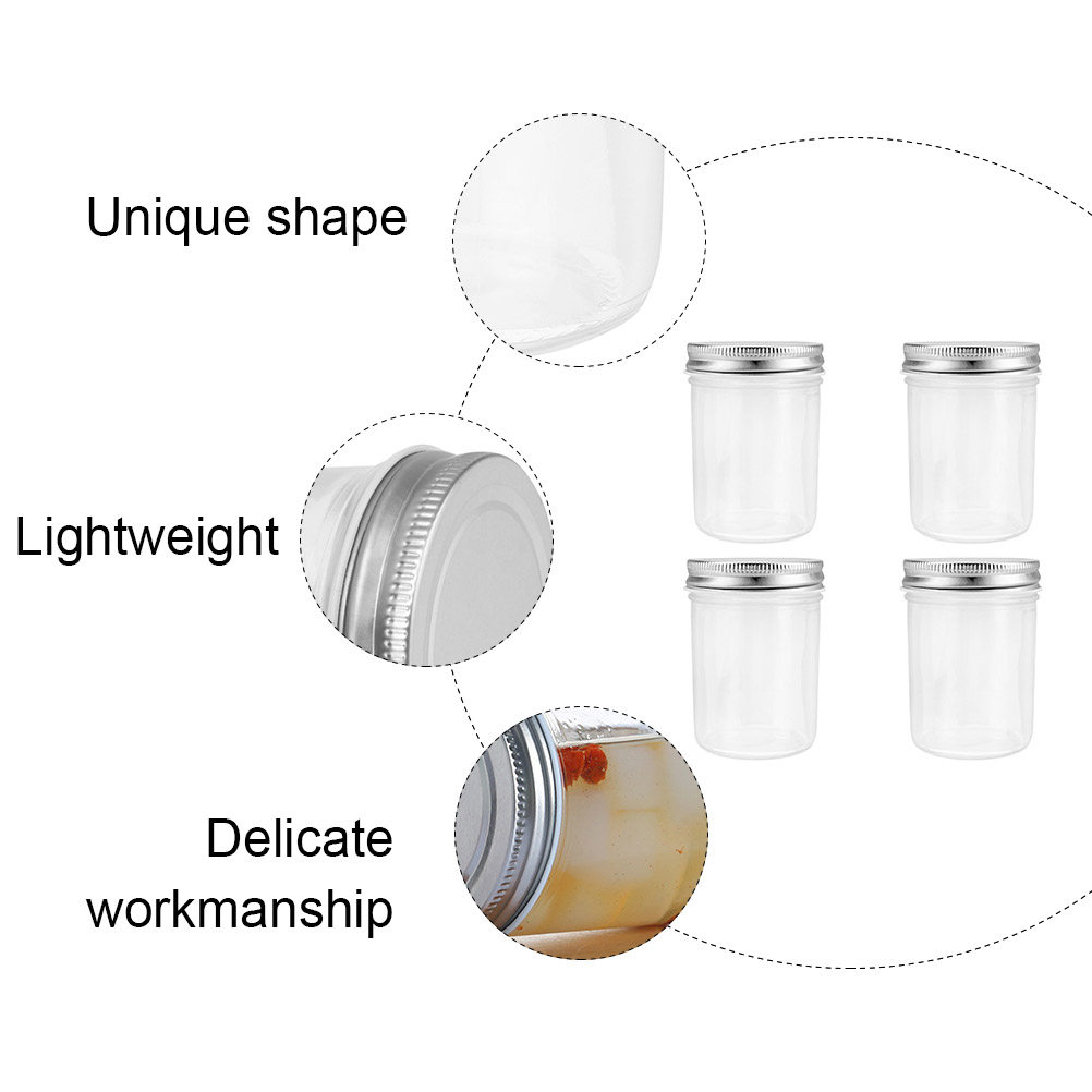 4Pcs Jam Canning Jars Glass Se - Food Storage Glass Containers ulasan dan harga