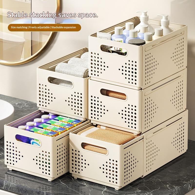 ●Retractable Plastic Cabinet S - Stackable Pantry Bin ulasan dan harga