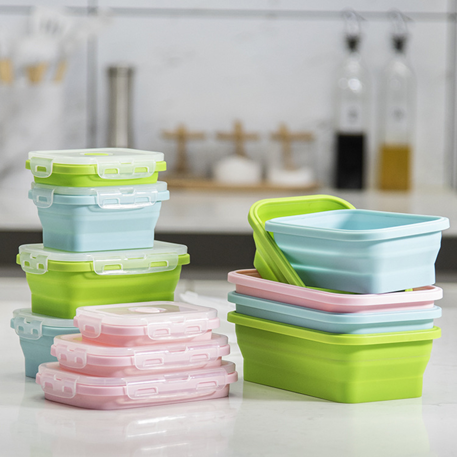 Silicone Lunch Box Food Grade  - Food Storage Containers Plastic Box ulasan dan harga