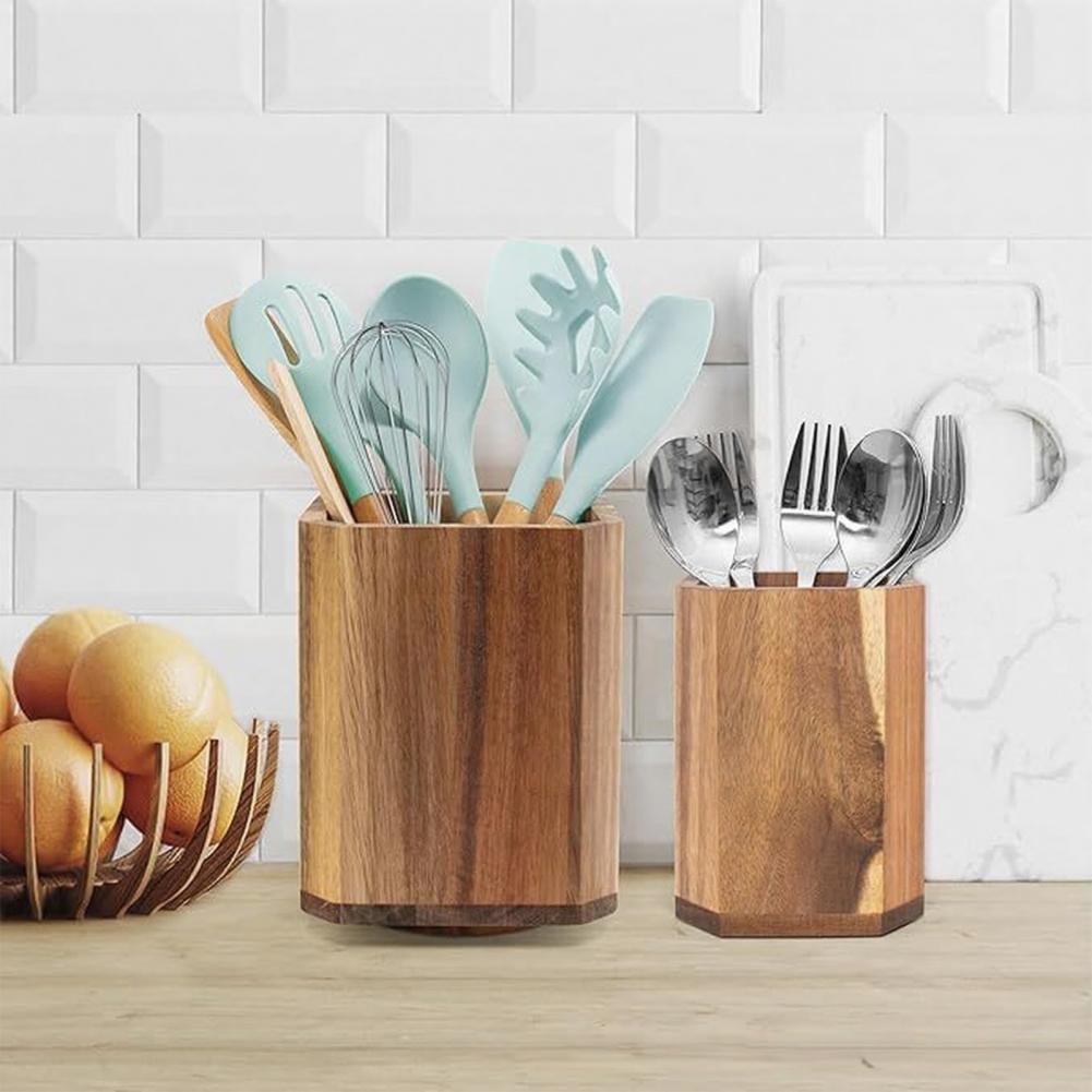 Kitchen Utensil Organizer Wood - Stackable Pantry Bin ulasan dan harga