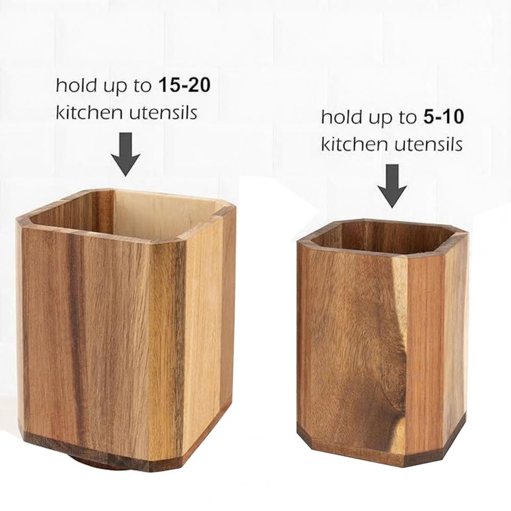 Kitchen Utensil Organizer Wood - Stackable Pantry Bin ulasan dan harga
