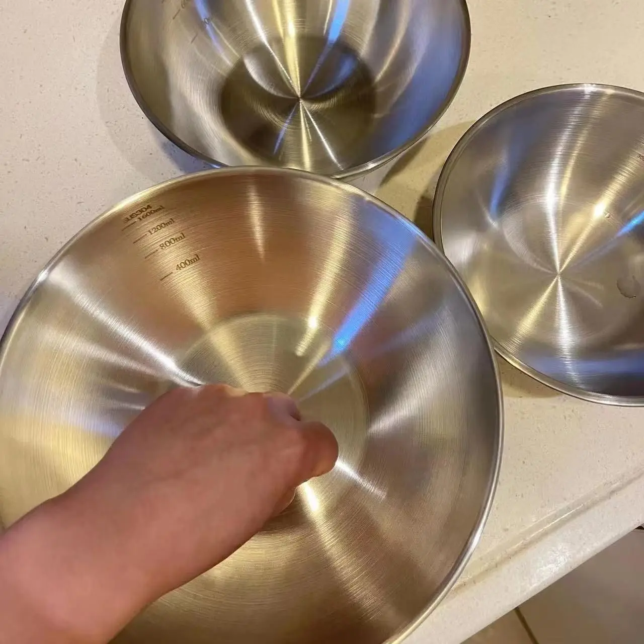 1-3 Stainless Steel Bowl Set W - Food Storage Stainless Steel ulasan dan harga