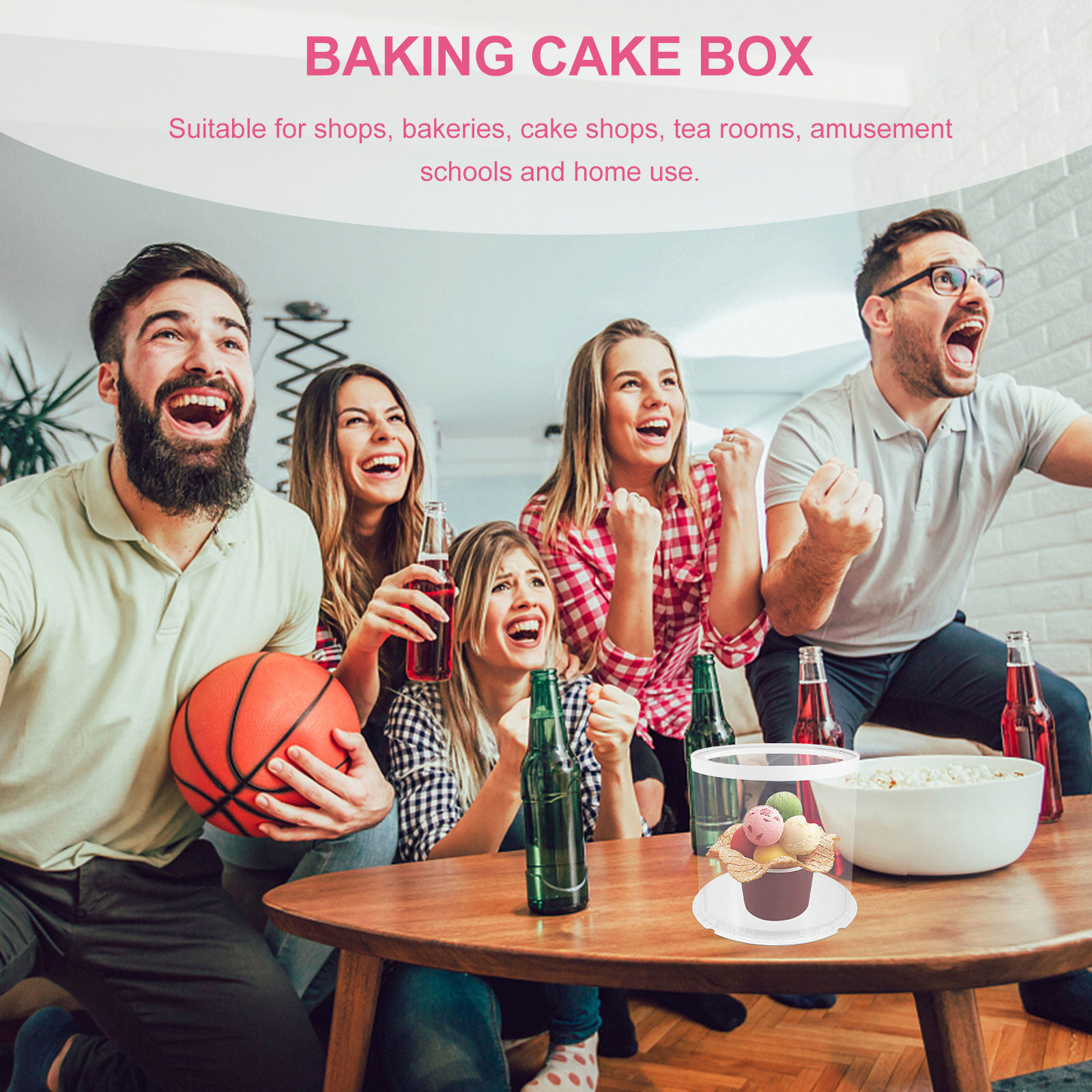 1Pcs Cake Box Eco Friendly Tra - Food Storage Containers Plastic Box ulasan dan harga