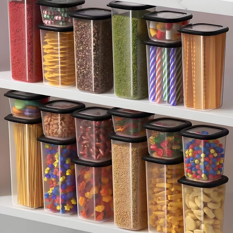 6 Pieces Airtight Food Storage - Stackable Pantry Bin ulasan dan harga