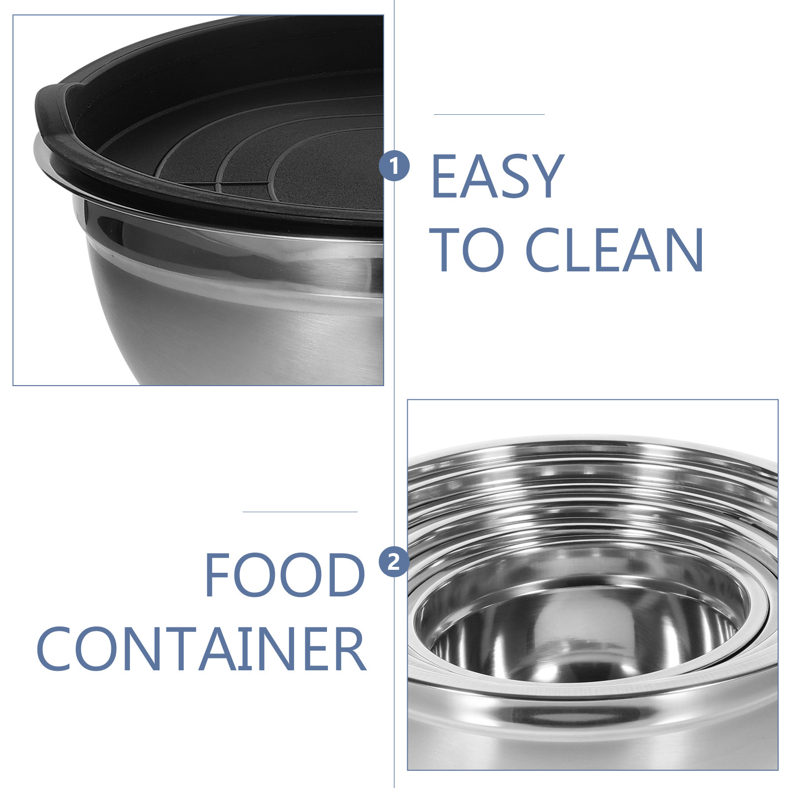 1Set Stackable Nesting Stainle - Food Storage Stainless Steel ulasan dan harga
