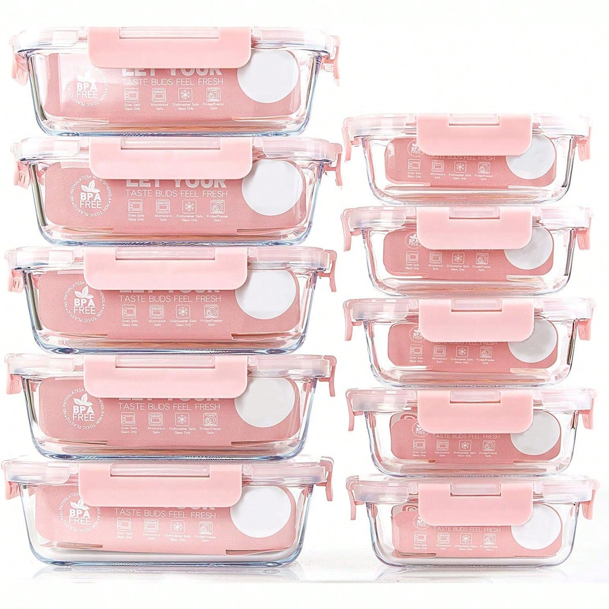 10 Pack Glass Meal Prep Contai - Food Storage Glass Containers ulasan dan harga