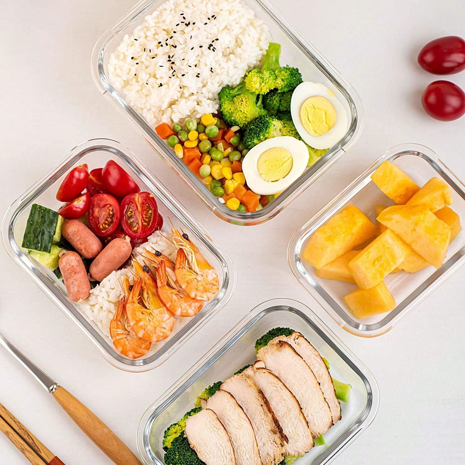 10 Pack Glass Meal Prep Contai - Food Storage Glass Containers ulasan dan harga