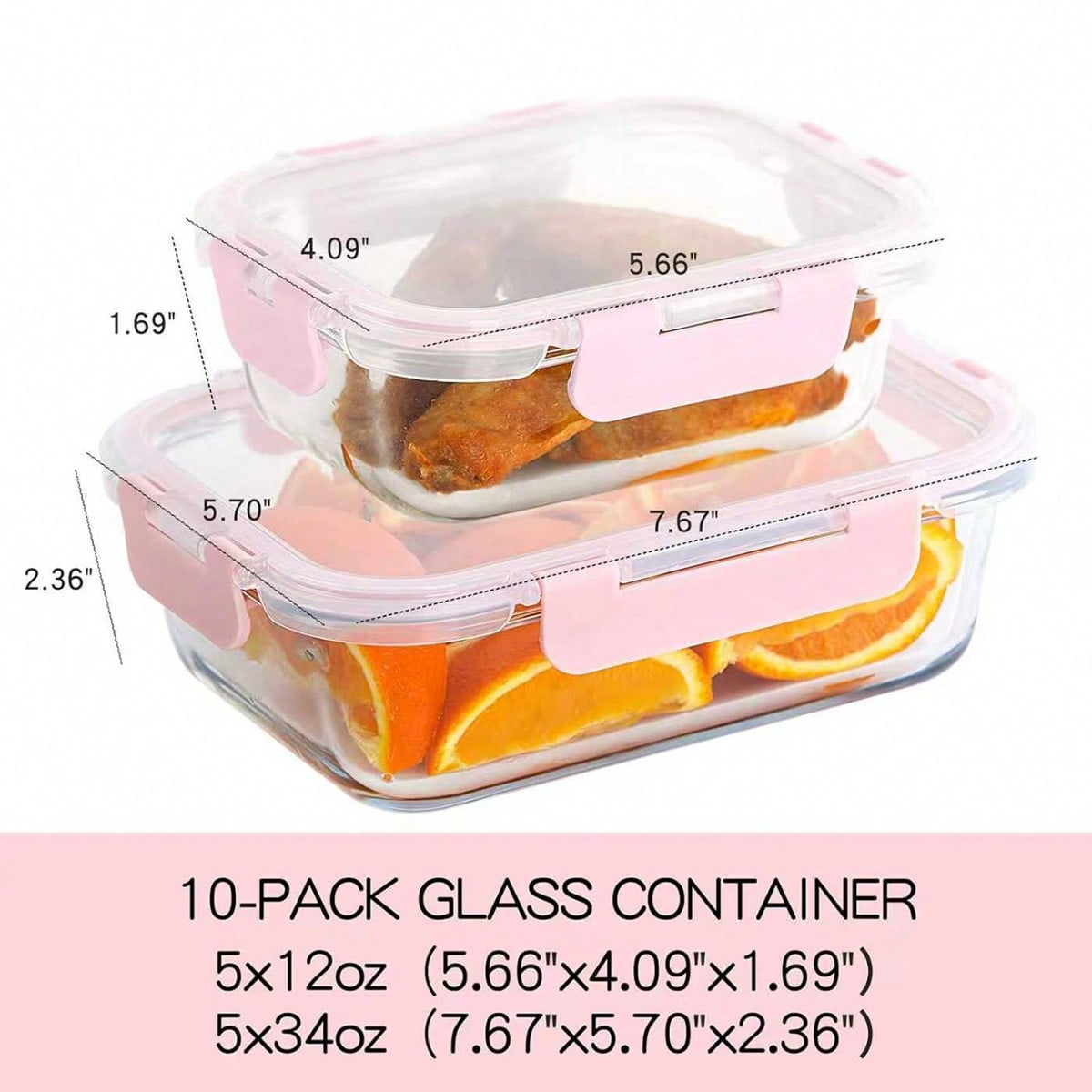 10 Pack Glass Meal Prep Contai - Food Storage Glass Containers ulasan dan harga