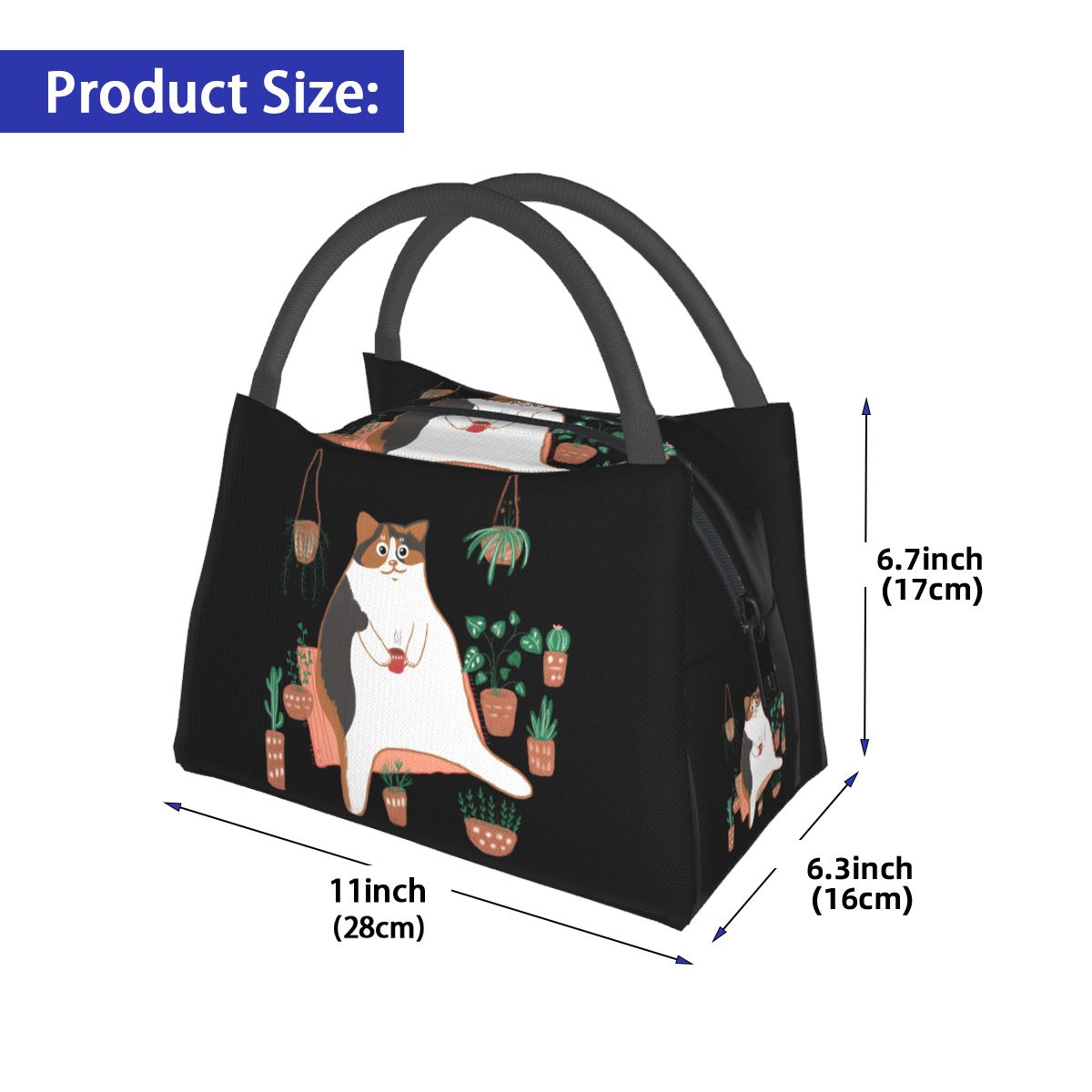 Calico Cat With Pot Plants Cat - Food Storage Moms ulasan dan harga