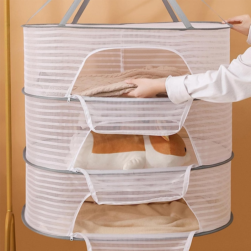 1/2/3 Tier Portable Mesh Cloth - Food Storage Net ulasan dan harga