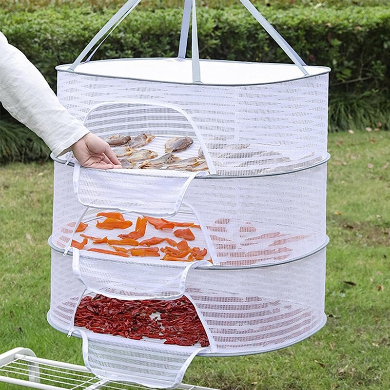 1/2/3 Tier Portable Mesh Cloth - Food Storage Net ulasan dan harga