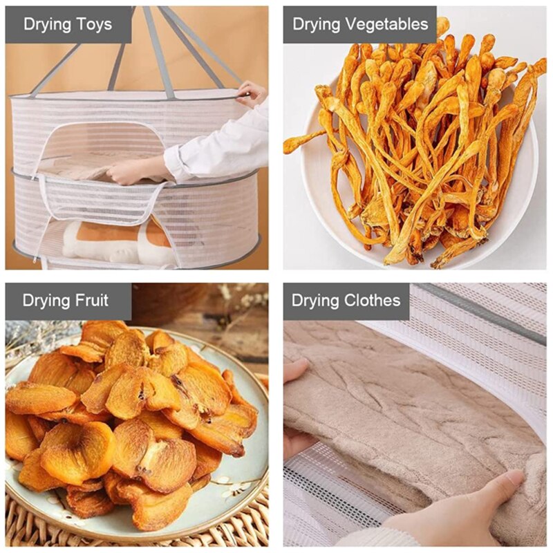 1/2/3 Tier Portable Mesh Cloth - Food Storage Net ulasan dan harga
