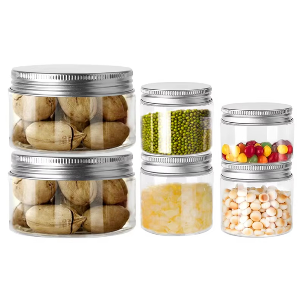 6pcs 30ml-150ml Clear Plastic  - Mason Jar Wide Mouth ulasan dan harga