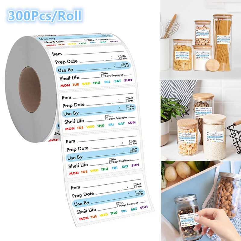 300Pcs/Roll Date Label Self-Ad - Food Storage Expiration Dates ulasan dan harga