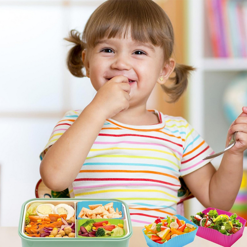 8PCS Silicone Lunch Box Divide - Food Storage Heat ulasan dan harga