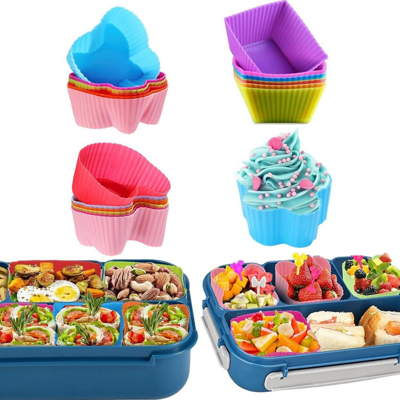 8PCS Silicone Lunch Box Divide - Food Storage Heat ulasan dan harga