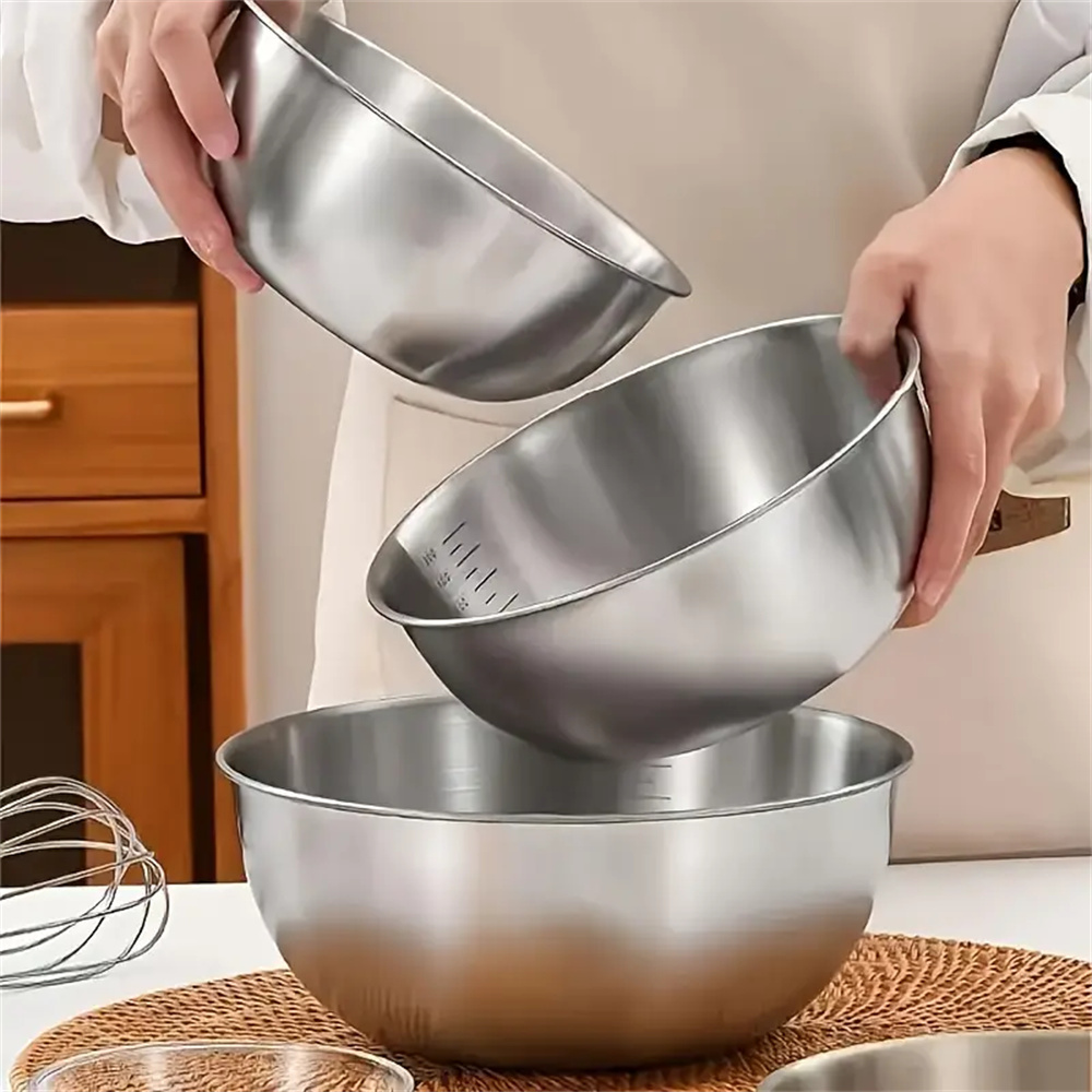 1-3 Stainless Steel Bowl Set w - Food Storage Stainless Steel ulasan dan harga