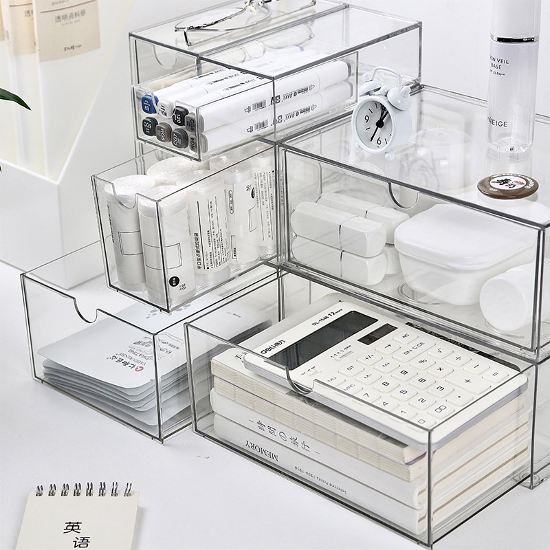 1PCS  Transparent Plastic Draw - Stackable Pantry Bin ulasan dan harga
