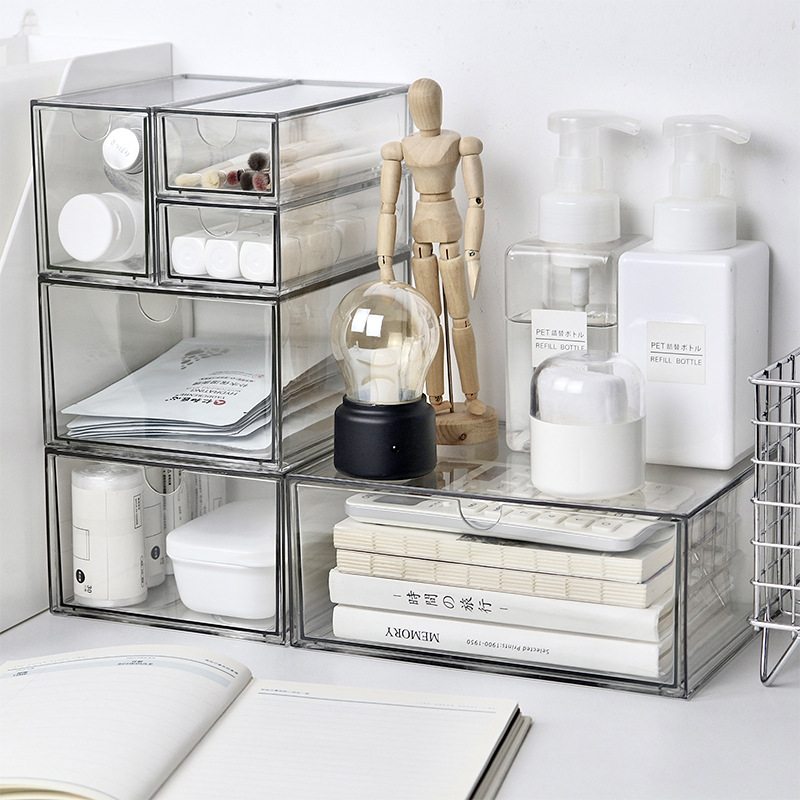 1PCS  Transparent Plastic Draw - Stackable Pantry Bin ulasan dan harga