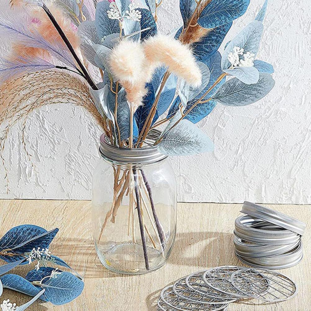 Metal Mason Jar Flower Lid Ins - Mason Jar Wide Mouth ulasan dan harga