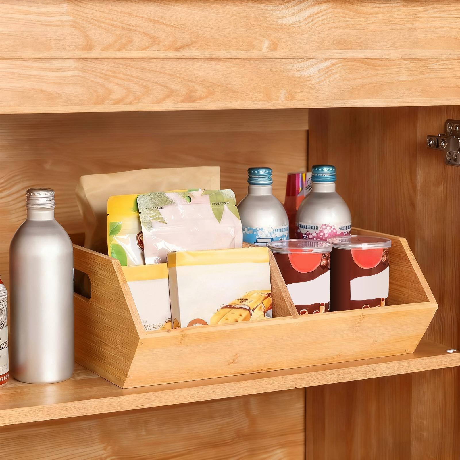 Pantry Organizer Wooden Organi - Stackable Pantry Bin ulasan dan harga